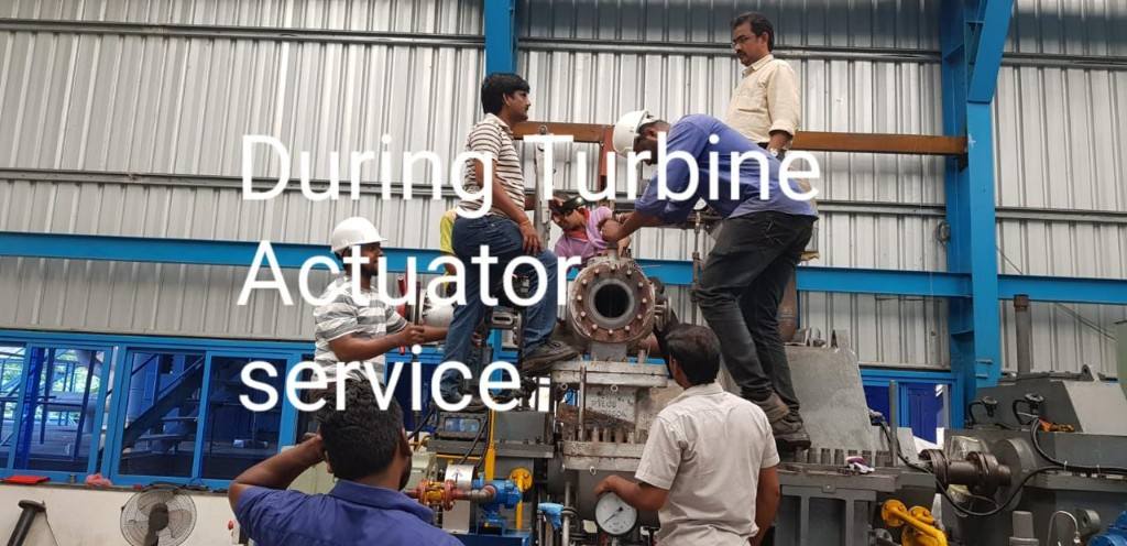During turbine actuator service