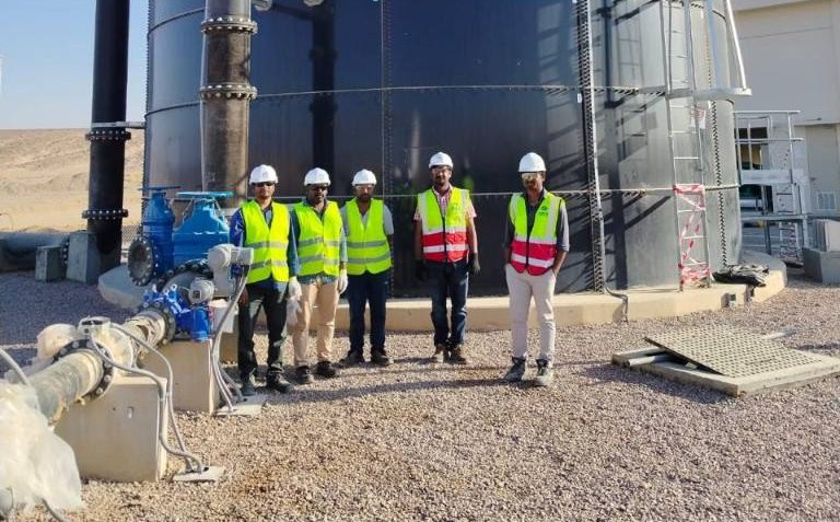Engineering team at storage tank project (Saudi Arabia)